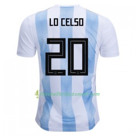 Günstige Fußballtrikots Argentinien Lo Celso 20 WM 2018 Heimtrikotsatz kaufen